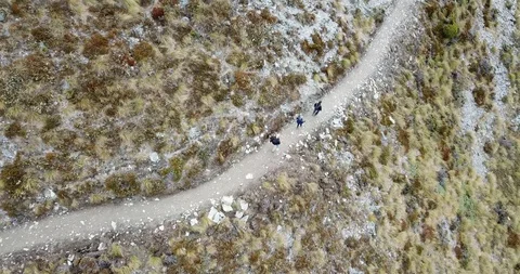 Hiking Drone Shot #3 Stock Footage 111422995