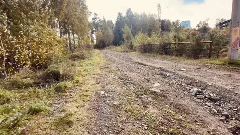 Hiking in the fall through mountainous, forested areas Stock Footage 346527062