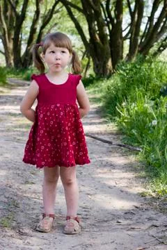 Hiking with funny face Stock Photos