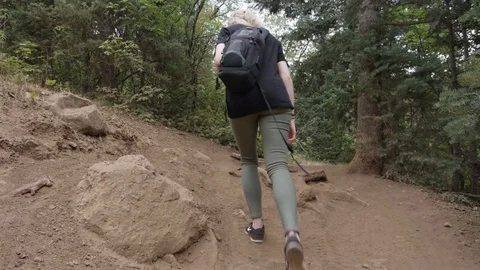Hiking Girl Stock Footage 93950449
