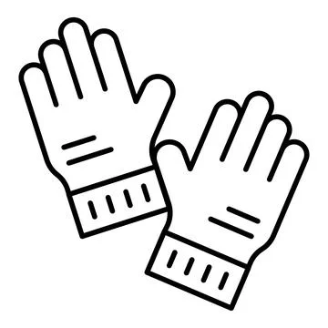 Hiking Gloves Line Icon Stock Illustration