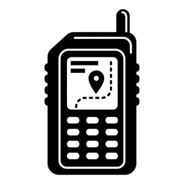 Hiking gps device icon, simple style Stock Illustration