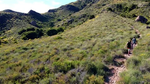 Hiking group walk toward mountain top and reach Lac Blancs in Chamonix France Vídeos de archivo 158542053