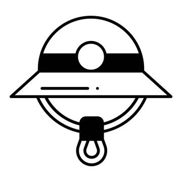 Hiking Hat Dualtone Icon Illustration
