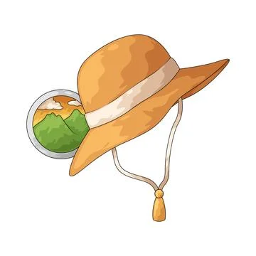 Hiking hat illustration Stock Illustration