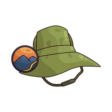 Hiking hat illustration Stock Illustration