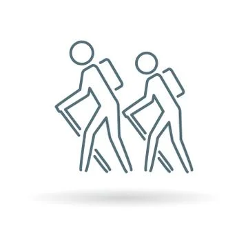 Hiking icon Stock Illustration