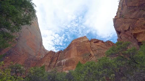 Hiking the Iconic Emerald Pools Trail in Zion National Park, Utah Stock Footage 332016298