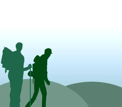 Hiking Stock Illustration
