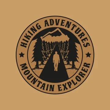 HIKING LOGO Illustrazione stock