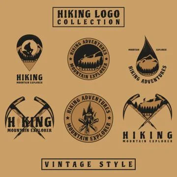 HIKING LOGO Illustrazione stock