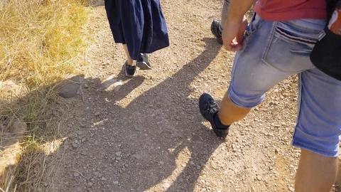 Hiking on the mountain, arbel Stock Footage 114273113