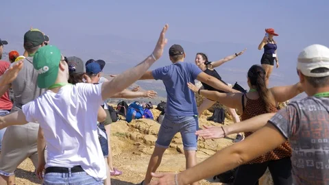 Hiking on the mountain, arbel Stock Footage 114275320