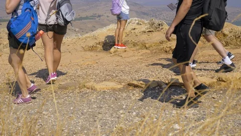 Hiking on the mountain, arbel Stock Footage 114275635