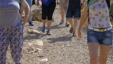 Hiking on the mountain, arbel Stock Footage 114667903