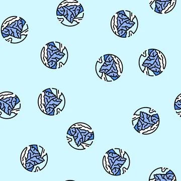 Hiking mountain landscape vector seamless pattern Stock Illustration