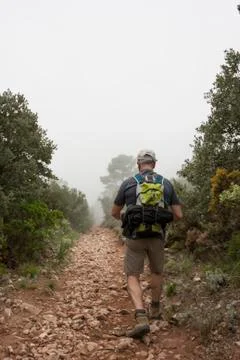Hiking in the mountain Stock Photos