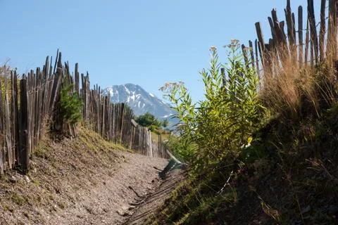 Hiking in mountain Stock Photos