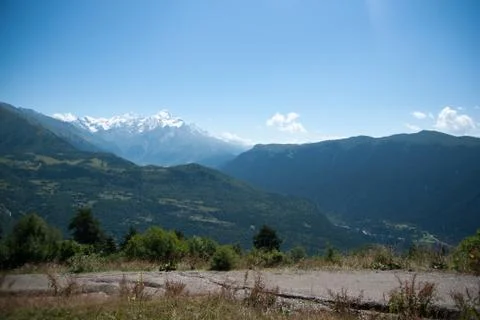 Hiking in mountain Stock Photos