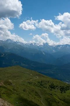 Hiking in mountain Stock Photos