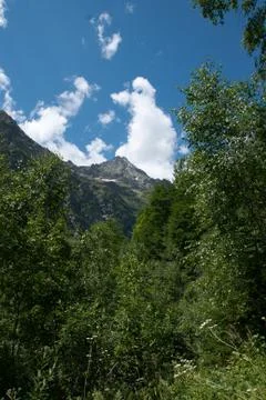 Hiking in mountain Stock Photos