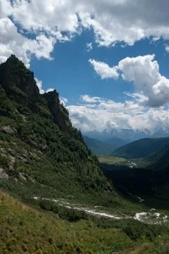 Hiking in mountain Stock Photos