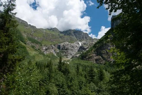 Hiking in mountain Stock Photos
