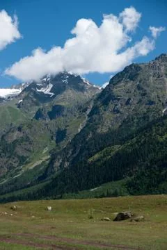 Hiking in mountain Stock Photos