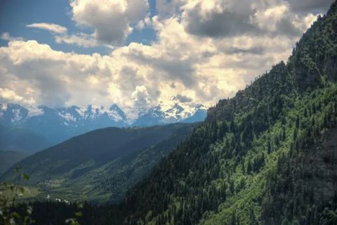 Hiking in mountain Stock Photos