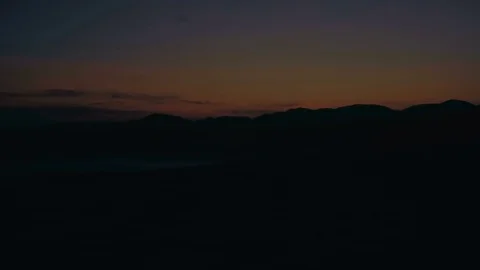 Hiking on the mountain at sunset Stock-Footage 77915558