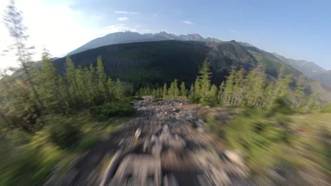 Hiking on Mountain Trail POV Hyper Lapse Stock Footage 140972702