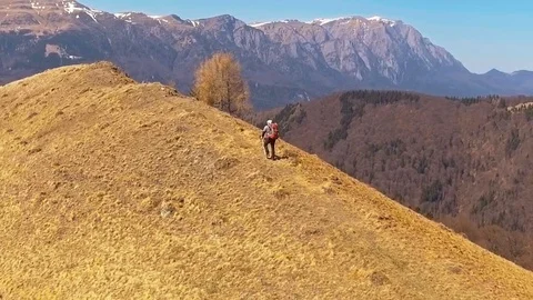 Hiking in Mountains Video stock 74257646