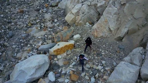 Hiking in the mountains Stock Footage 92906222