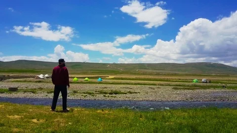 Hiking in the mountains Stock Footage 92906885