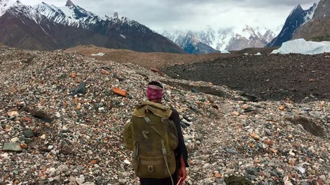 Hiking in the mountains Stock Footage 92924675