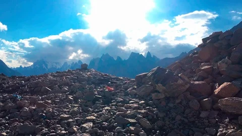 Hiking in the mountains Stock Footage 92924798