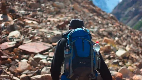 Hiking in the mountains Stock Footage 92925258