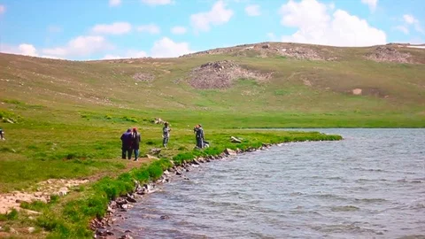 Hiking in the mountains Stock Footage 92925307