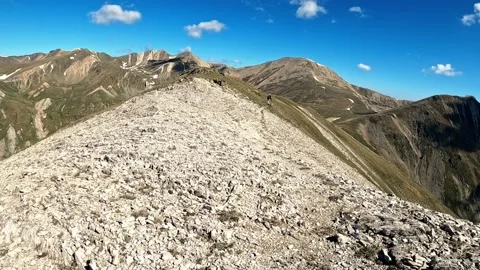 Hiking in the mountains Stock Footage 135614274