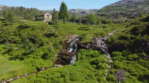 Hiking in the mountains Stock Footage 202988557