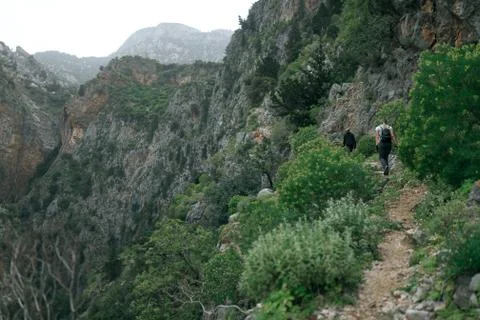 Hiking in the mountains Foto stock