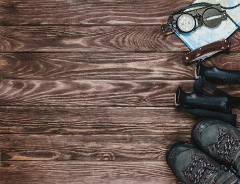 Hiking objects. Stock Photos