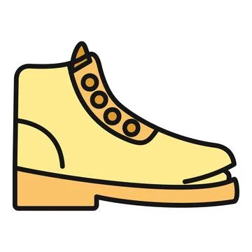 Hiking or work boot icon vector flat Stock Illustration