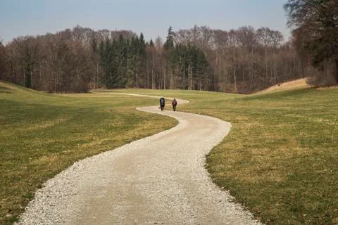 Hiking path in Bavaria Stock Photos
