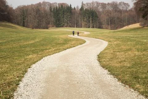 Hiking path in Bavaria Stock Photos