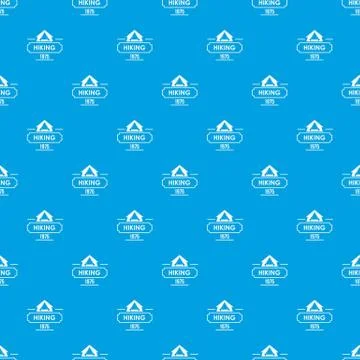 Hiking pattern vector seamless blue Illustrazione stock