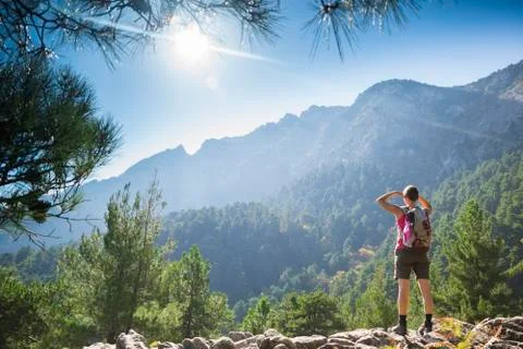 Hiking up Stock Photos