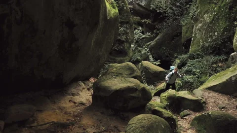 Hiking in the Rocks 動画素材 96310290