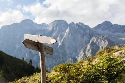 Hiking route indicator. 스톡 사진