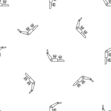 Hiking shoe equipment pattern seamless vector Stock Illustration